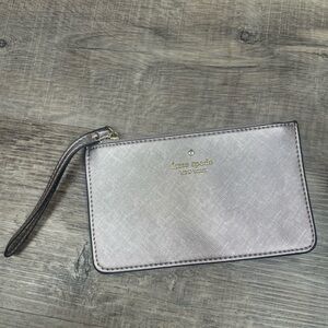 Kate Spade LUCY Rose Gold Glitter‎ Zip Wristlet Wallet